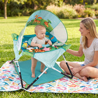 Foldable Portable Baby Jumper, Blue/Pink