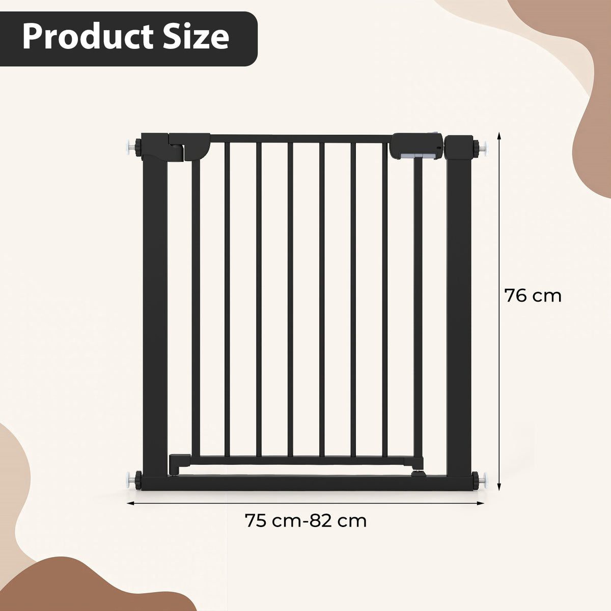 Pressure Mounted Auto-Close Door Gate for Indoor