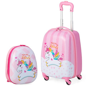 Giantex 2Pc 13"+16"/18" Kids Carry On Luggage Set