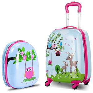 Giantex 2Pc 13"+16"/18" Kids Carry On Luggage Set