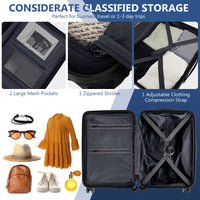 Lightweight PC Hardside Suitcase w/Double TSA Lock