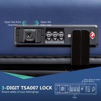 Lightweight PC Hardside Suitcase w/Double TSA Lock