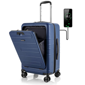 Lightweight PC Hardside Suitcase w/Double TSA Lock