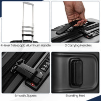 Lightweight PC Hardside Suitcase w/Double TSA Lock