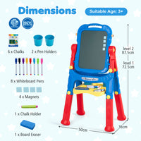 Art Easel for Kids, Height Adjustable, 22 Accessories