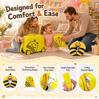 3-Piece Kids Carry-on Luggage Set with Headrest and Backpack
