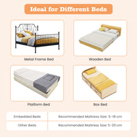120*42.5 cm Bed Rail Guard for Toddlers, Universal Baby Fold Down Bed Rail w/Adjustable Safety Strap