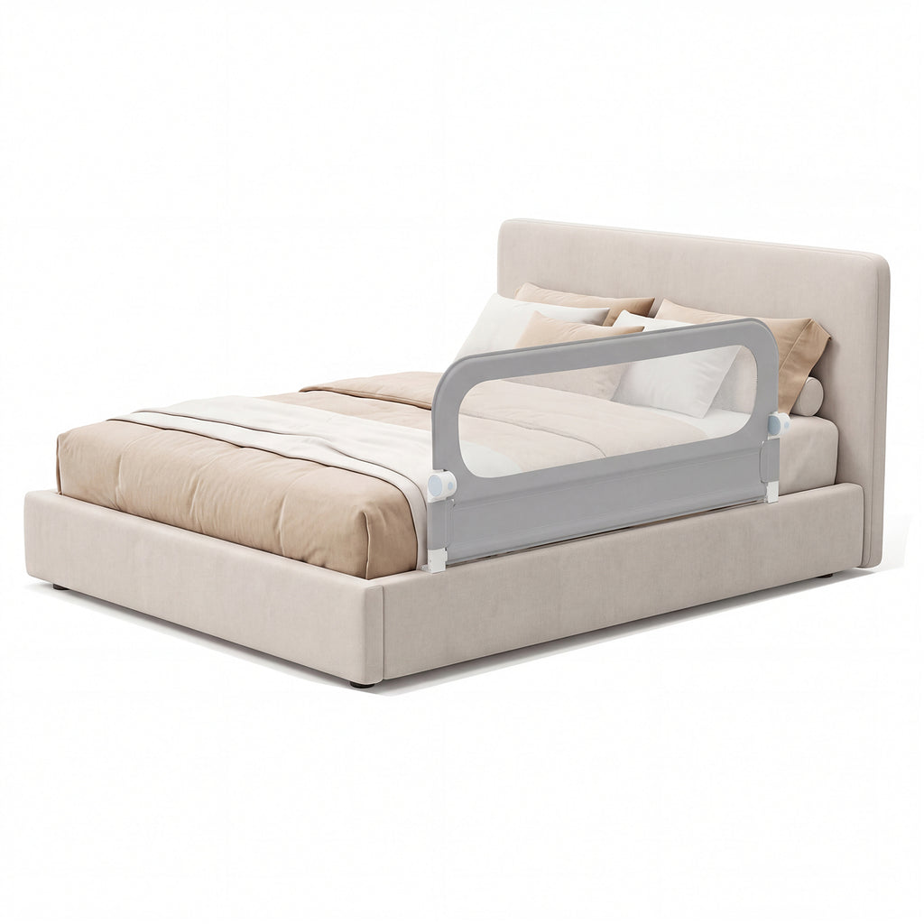 Foldable Bed Rail with Removable Oxford Fabric Cover and Robust U-shap ...