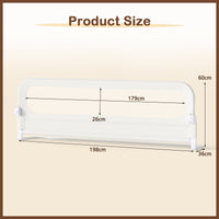 Foldable Bed Rail with Removable Oxford Fabric Cover and Robust U-shaped Base