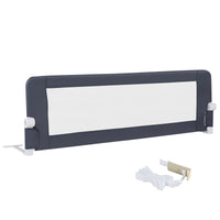 152/120 cm Long Foldable Bed Rail, 50 cm Extra Tall, White/Grey