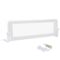 152/120 cm Long Foldable Bed Rail, 50 cm Extra Tall, White/Grey