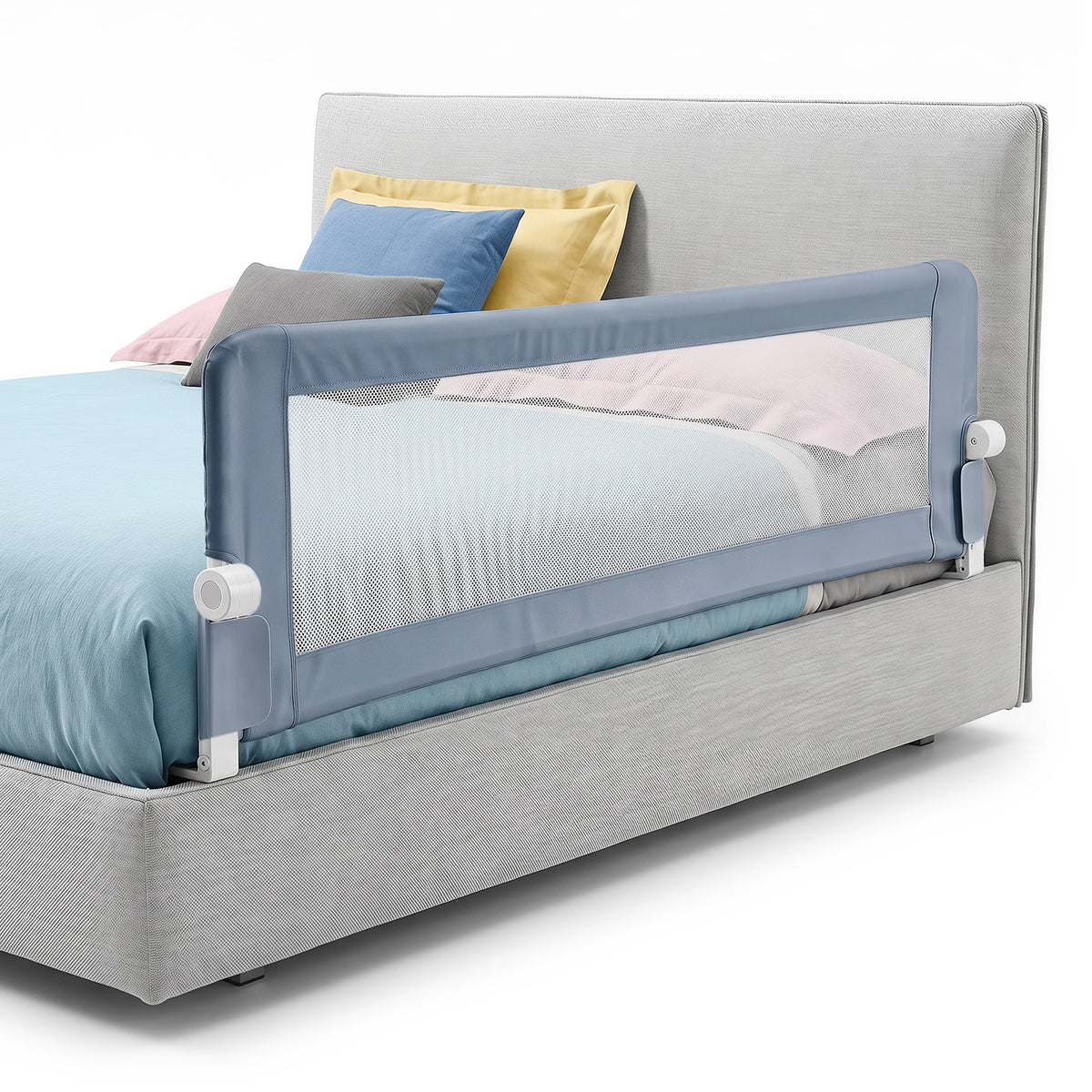 Foldable Baby Rail Guard, 180 cm Long Swing Down Bed Rail for Toddlers
