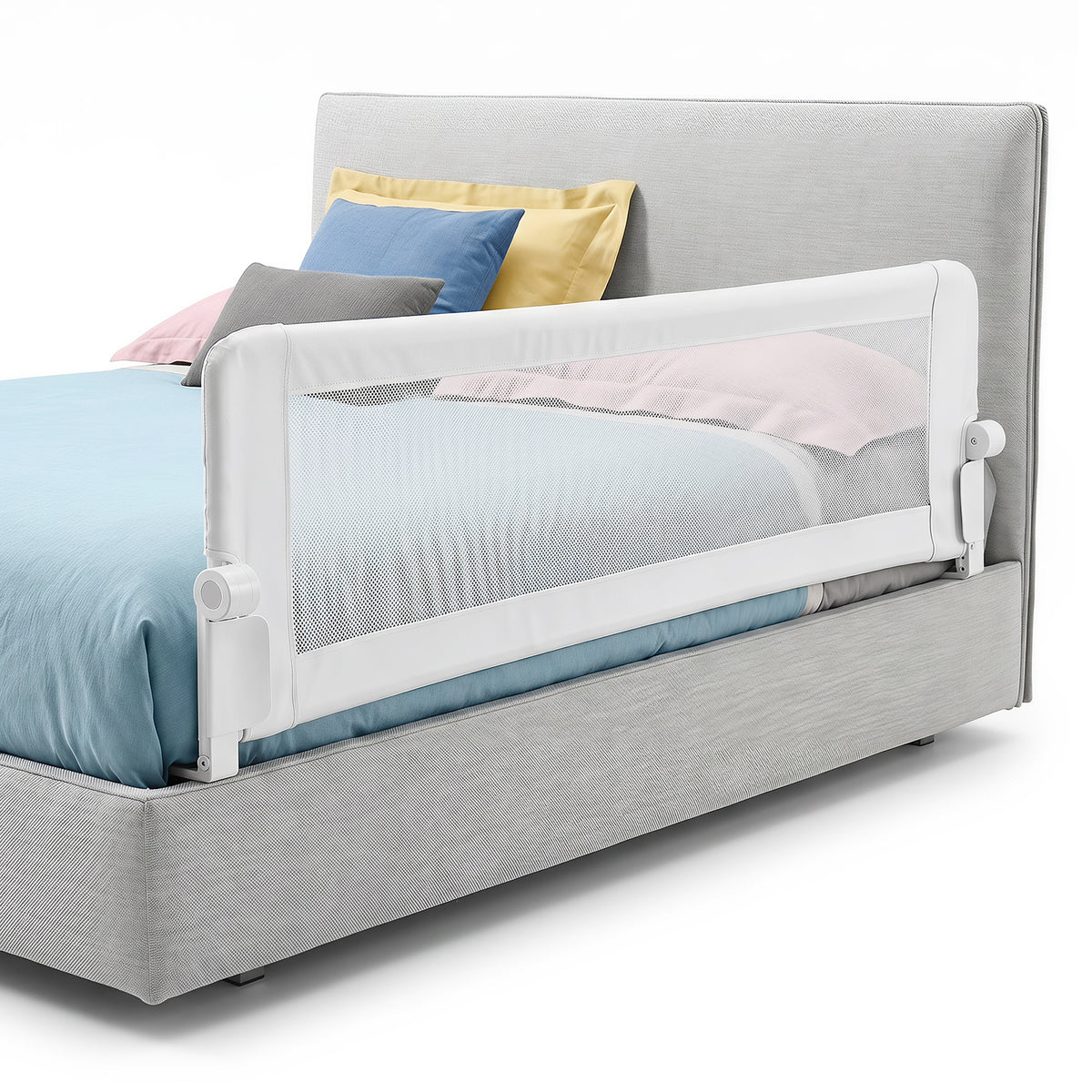 Foldable Baby Rail Guard, 180 cm Long Swing Down Bed Rail for Toddlers