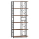 6-Tier Bookshelf Modern Geometric Bookcase