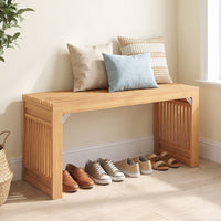 Giantex Bamboo Dining Bench, 90CM Long Entryway Bench Indoor Kitchen Bench