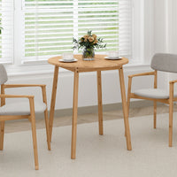 Bamboo Dining Table for 2-4 People for Small Space and Dining Room