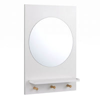 Giantex Bathroom Mirror w/Storage Shelf & Hanging Hooks