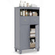 Bathroom Floor Storage Cabinet with Doors and Shelves for Living Room