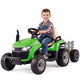 24V Ride on Tractor with Tiltable Detachable Trailer Remote and LED