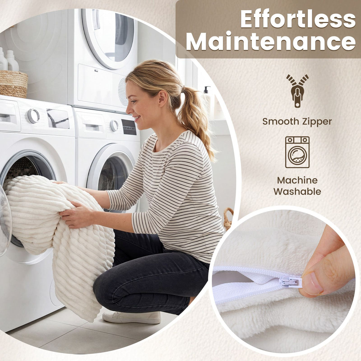 Bean Bag Chair for Adults with Machine Washable Corduroy Cover