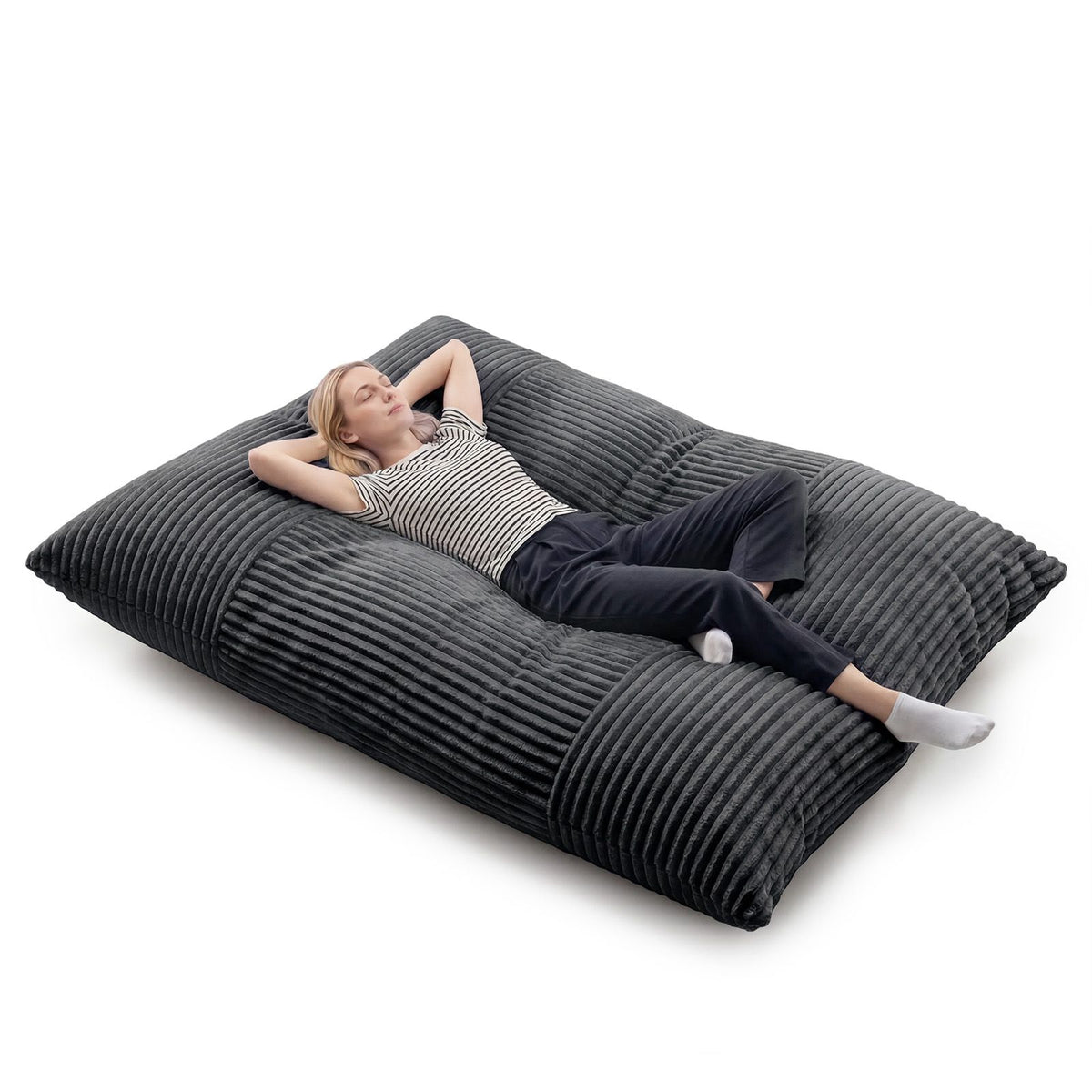 Bean Bag Chair for Adults with Machine Washable Corduroy Cover