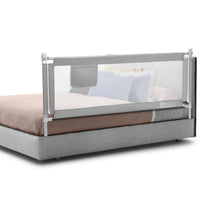 176/195CM Toddler Bedrail, Extra Tall Safety Bed Guardrail W/Anti-Collision Cotton & Side Pocket