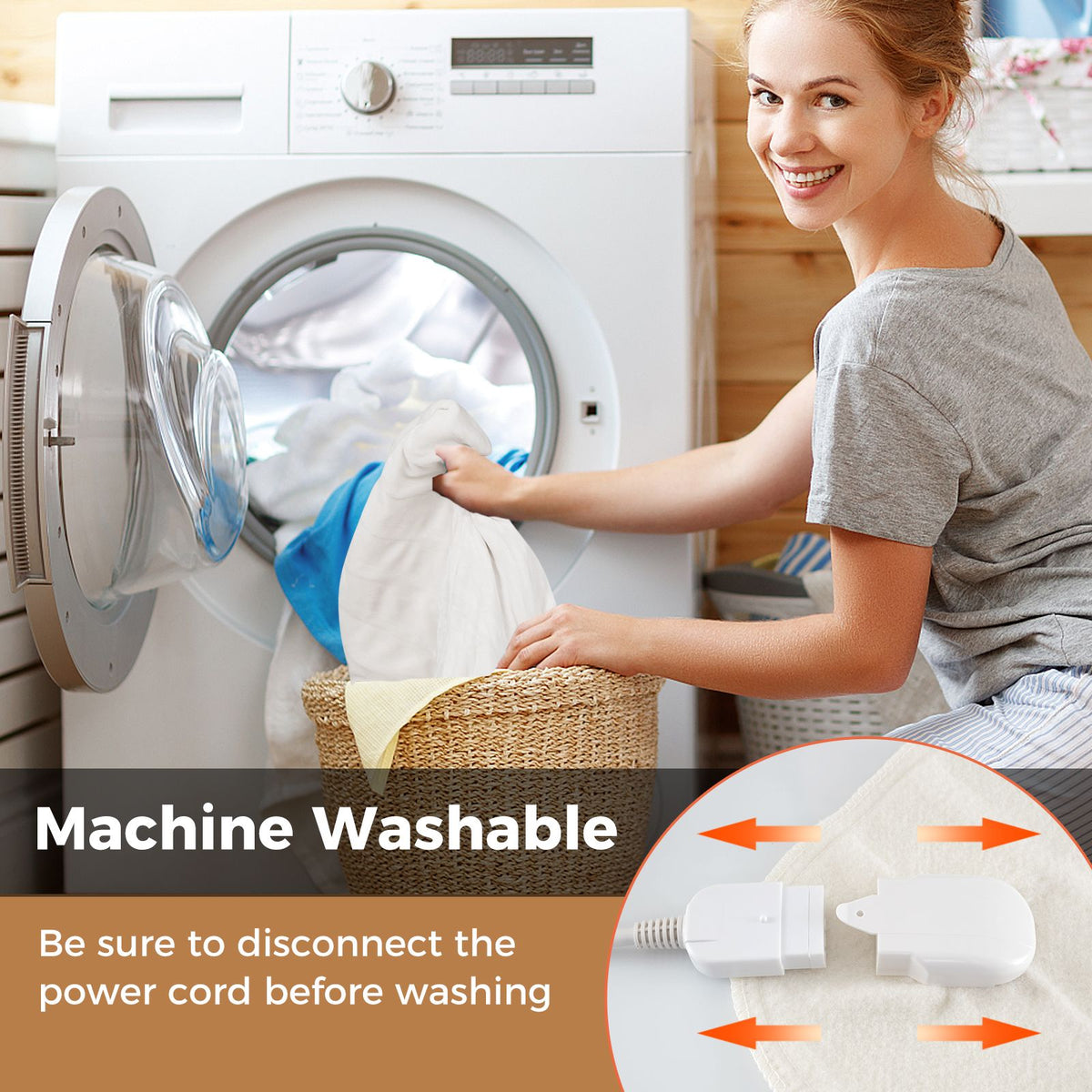 Bedding Electric Blanket with Controller and 9 Heat Setting