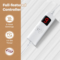 Bedding Electric Blanket with Controller and 9 Heat Setting