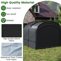 Bike Storage Shed Tent with Waterproof Silver Coated Fabric for 8 Bicycles