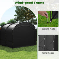 Bike Storage Shed Tent with Waterproof Silver Coated Fabric for 8 Bicycles
