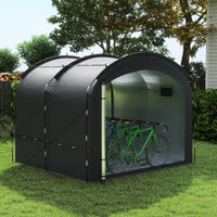 Bike Storage Shed Tent with Waterproof Silver Coated Fabric for 8 Bicycles