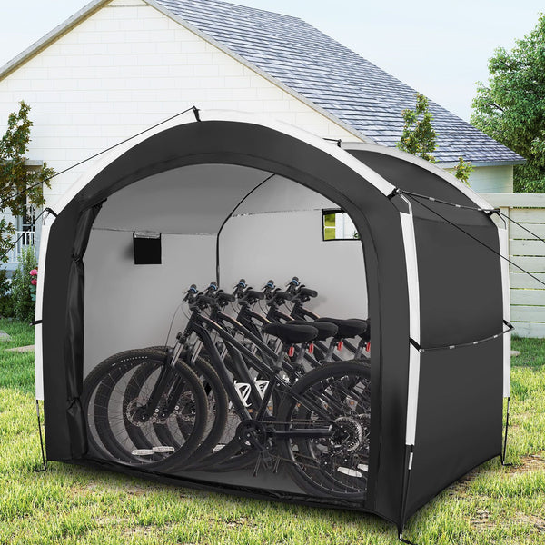Bike Storage Shed Tent with PU4000MM Waterproof 210D Oxford Fabric for 5 Bikes