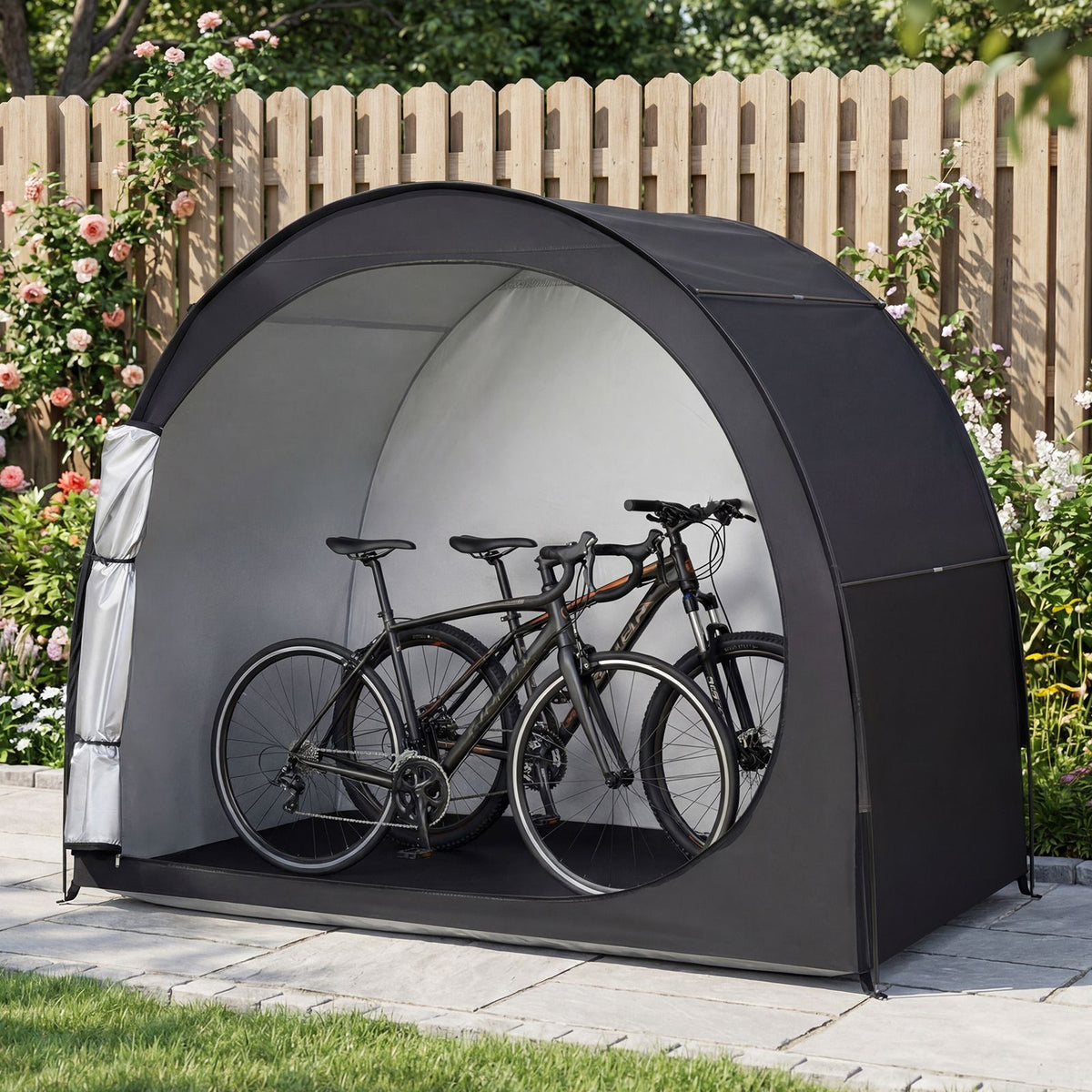 Bike Storage Tent Portable Bicycle Shed with Waterproof 210D PU-coated Oxford Fabric