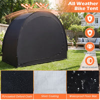 Bike Storage Tent Portable Bicycle Shed with Waterproof 210D PU-coated Oxford Fabric