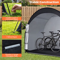 Bike Storage Tent Portable Bicycle Shed with Waterproof 210D PU-coated Oxford Fabric