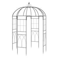Birdcage Shape Metal Gazebo Pergola 203 x 203 x 296 cm with Hanging Hook