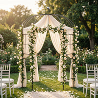 Birdcage Shape Metal Gazebo Pergola 203 x 203 x 296 cm with Hanging Hook