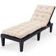 186cm x 56cm Patio Lounge Chair Cushion with 4 String Ties