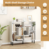 Bookshelf with Metal Legs for Bedroom and Living Room