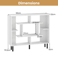 Bookshelf with Metal Legs for Bedroom and Living Room