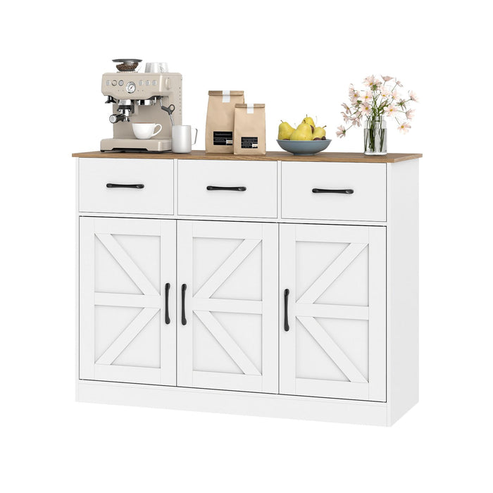 Buffet Cabinet with Drawers Large Sideboard Storage Cabinet with Adjustable Shelves