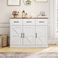 Buffet Cabinet with Drawers Large Sideboard Storage Cabinet with Adjustable Shelves