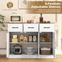 Buffet Cabinet with Drawers Large Sideboard Storage Cabinet with Adjustable Shelves