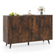 Mid Century Modern Buffet Sideboard with 4 Doors and Adjustable Shelves