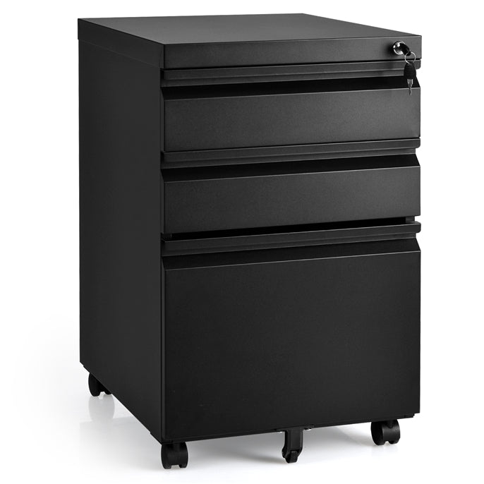 Giantex Mobile File Cabinet, 3-Drawer Filing Cabinet