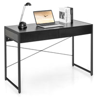 Giantex Computer Desk, Home Office Desk w/ 2 Drawers & Sturdy Steel Frame