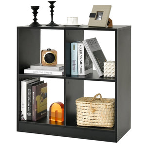 Giantex 4-Cube Bookcase, Floor Open Bookshelf with 2 Anti-Tipping Kits