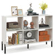 Giantex 6-Cube Storage Bookcase, 3-Tier Wooden Open Bookshelf with 5 Metal Legs