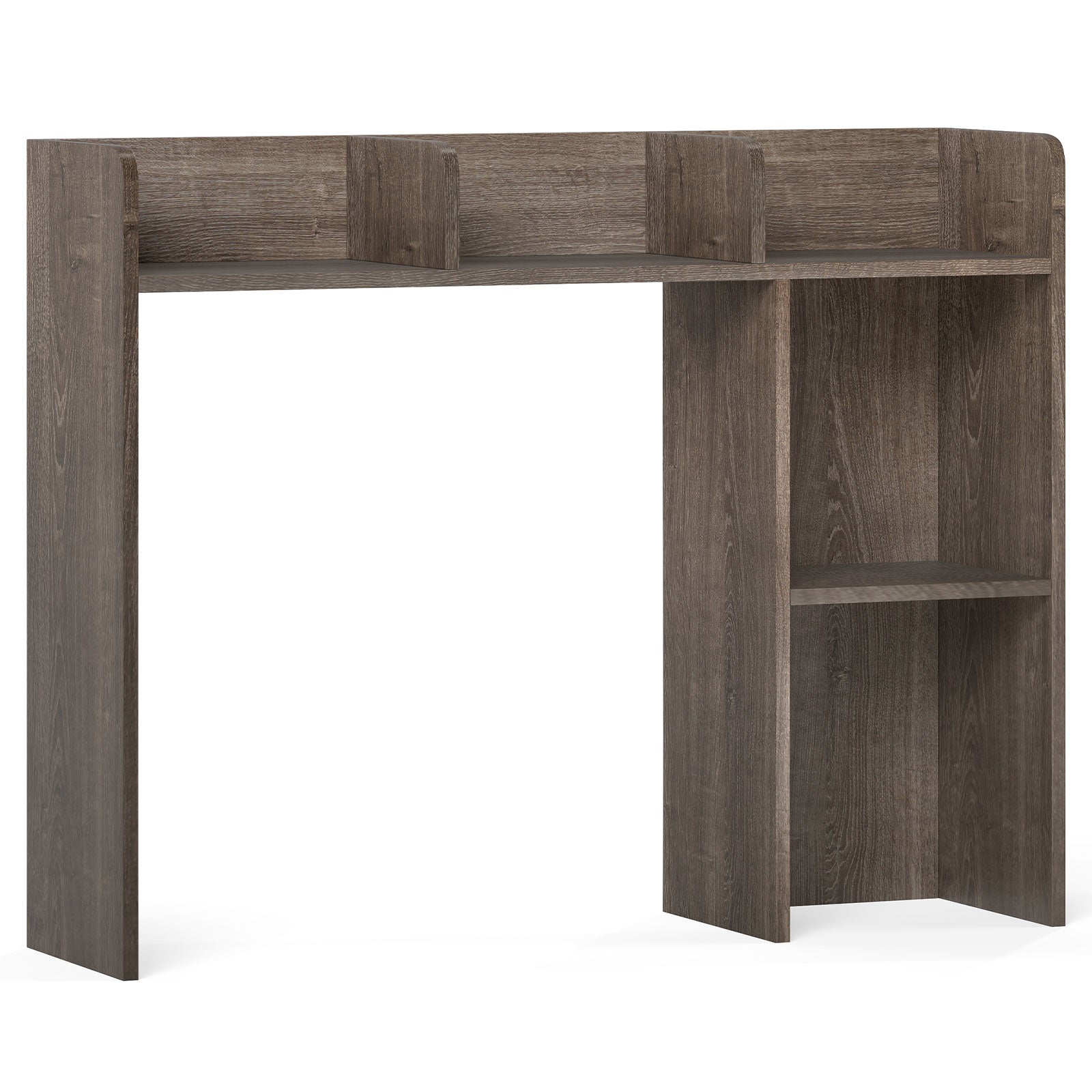 Giantex Desk Bookshelf, Multipurpose Wood Countertop Hutch with 4