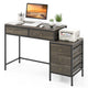 Computer Desk w/ 5 Drawers Home Office Desk Heavy-duty Metal Frame Working Desk